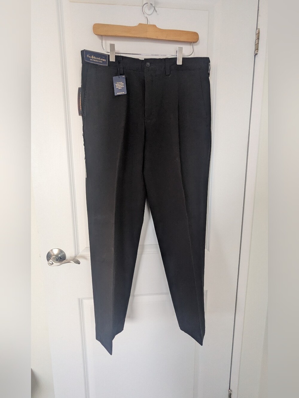 Polo Ralph Lauren Black "Preston" Cotton Dress Pants NWT 34x30